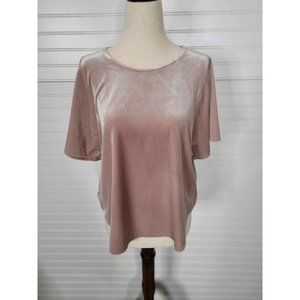 Madewell Pink Velvet Top